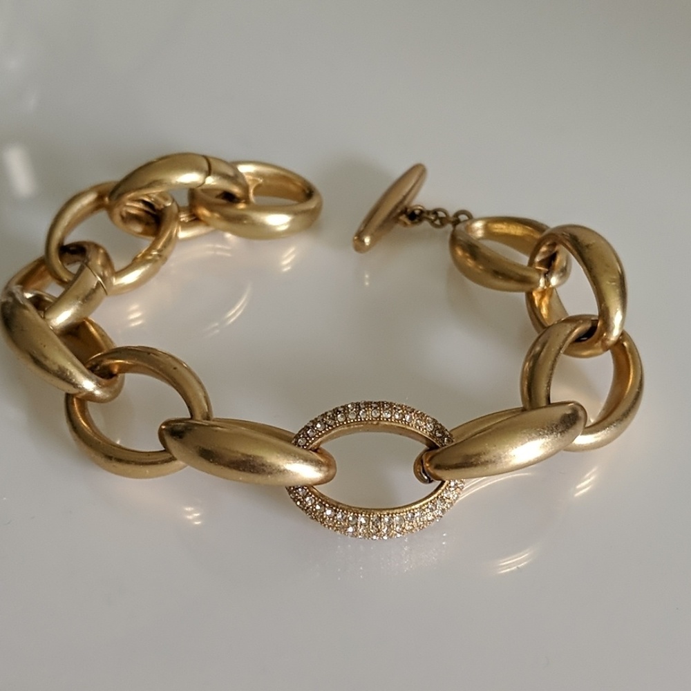 Stella & Dot Pave Chain Link bracelet